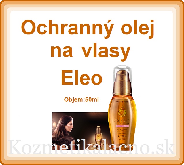 Vyhladzujúci olej na vlasy Eleo.