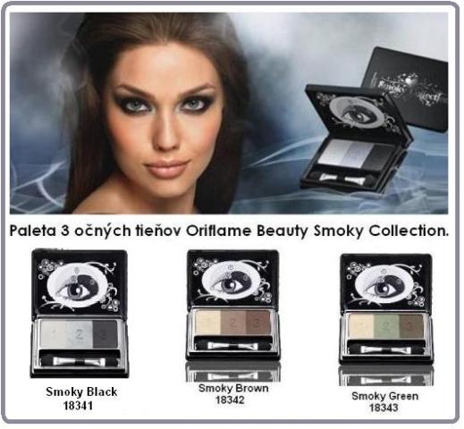 Paleta 3 očných tieňov Beauty Smoky Collection.