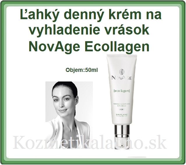 Ľahký denný krém na vyhladenie vrások NovAge Ecollagen