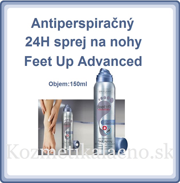Antiperspiračný 24H sprej na nohy Feet Up Advanced