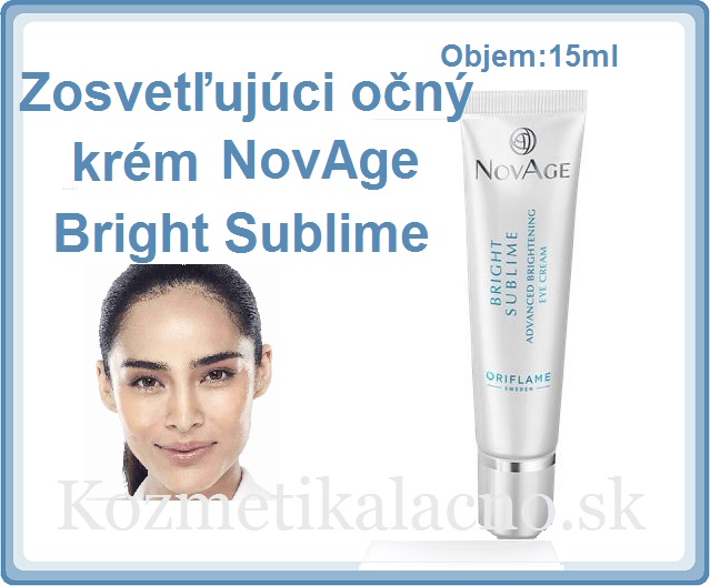 Zosvetľujúci očný krém NovAge Bright Sublime