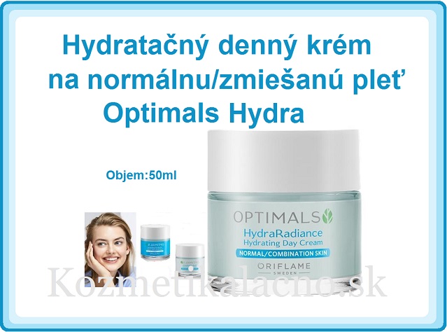 Hydratačný denný krém na normálnu/zmiešanú pleť Optimals Hydra