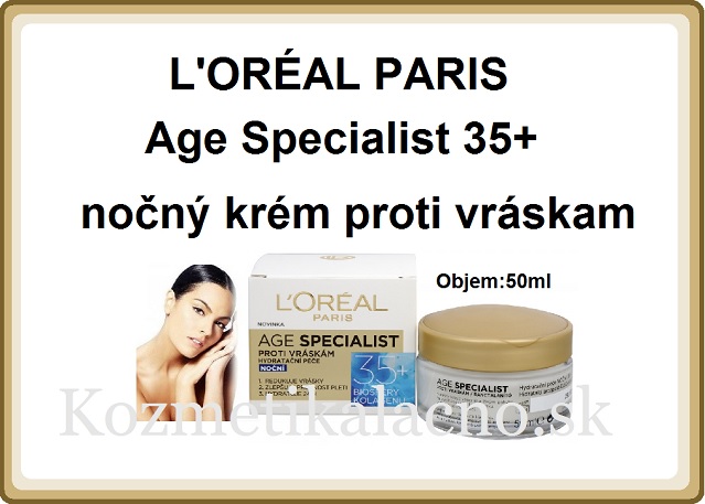 L'ORÉAL PARIS Age Specialist 35+ nočný krém proti vráskam