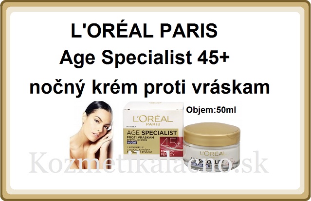 L'ORÉAL PARIS Age Specialist 45+ nočný krém proti vráskam