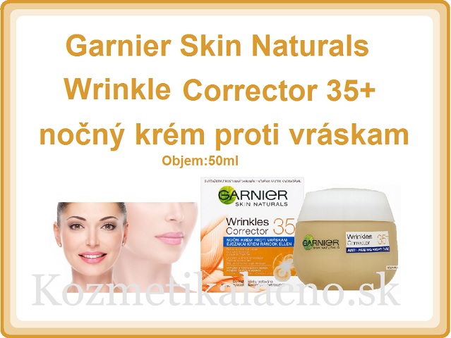Garnier Skin Naturals Wrinkle Corrector 35+ nočný krém proti vráskam
