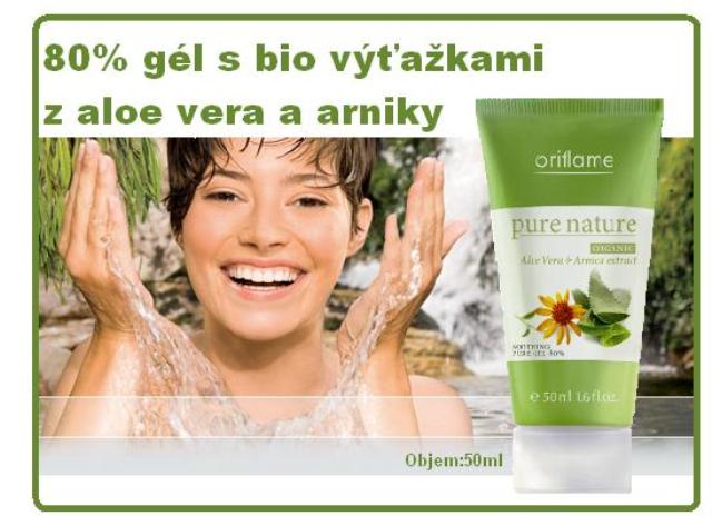 80% gél s bio výťažkami z aloe vera a arniky.
