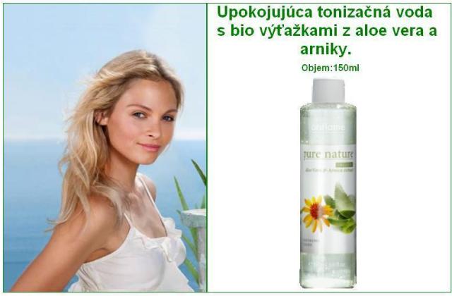 Tonizačná voda s bio výťaž. z aloe vera a arniky.