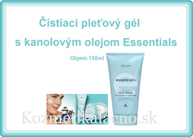 Čistiaci pleťový gél s kanolovým olejom Essentials