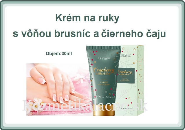 Krém na ruky s vôňou brusníc a čierneho čaju