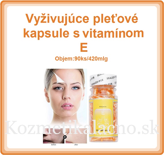 Vyživujúce pleťové kapsule s vitamínom E