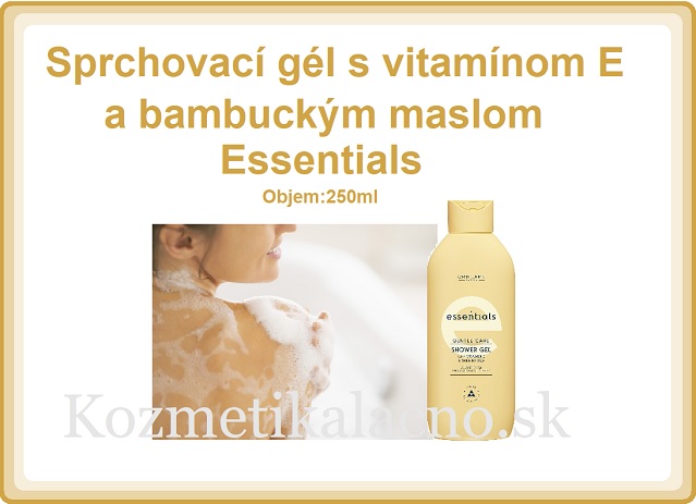 Sprchovací gél s vitamínom E a bambuckým maslom Essentials