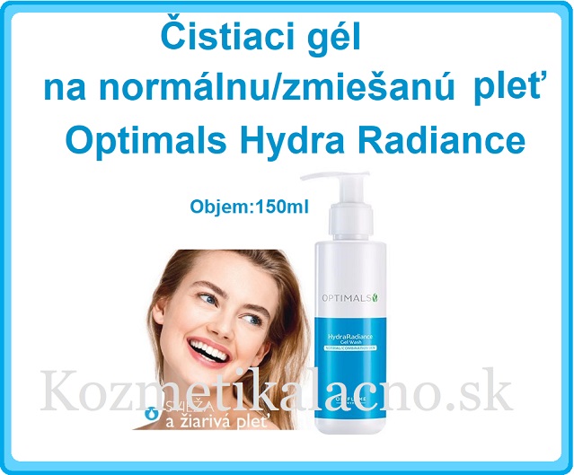 Čistiaci gél na normálnu/zmiešanú pleť Optimals Hydra Radiance