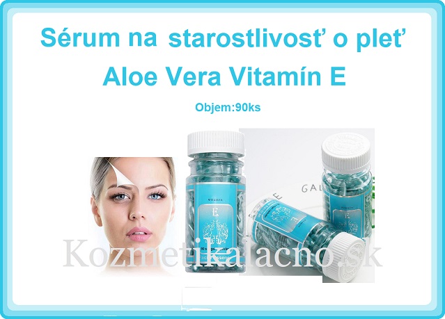 Sérum na starostlivosť o pleť kapsule Aloe Vera Vitamín E.