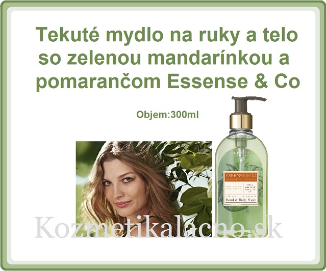 Tekuté mydlo na ruky a telo so zelenou mandarínkou a pomarančom Essense & Co