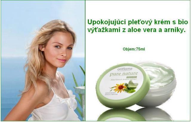 Pleťový krém s bio výťaž. z aloe vera a arniky.