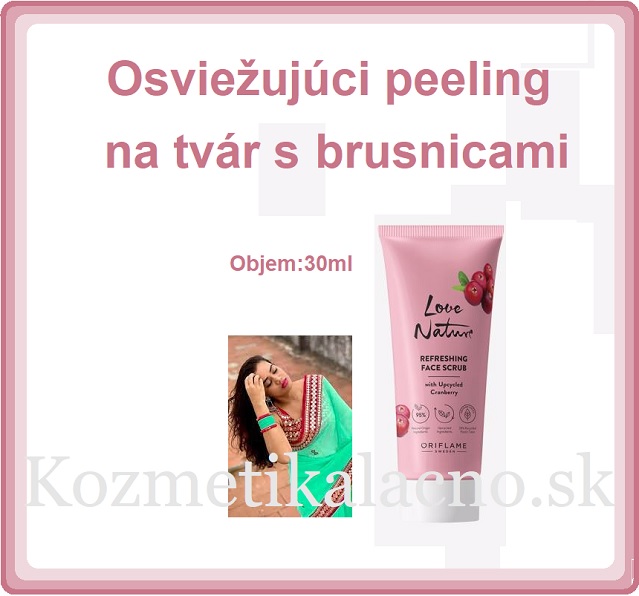 Osviežujúci peeling na tvár s brusnicami