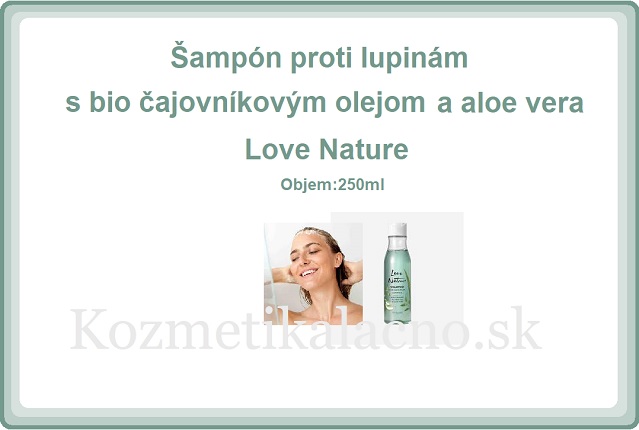 Šampón proti lupinám s bio čajovníkovým olejom a aloe vera Love Nature