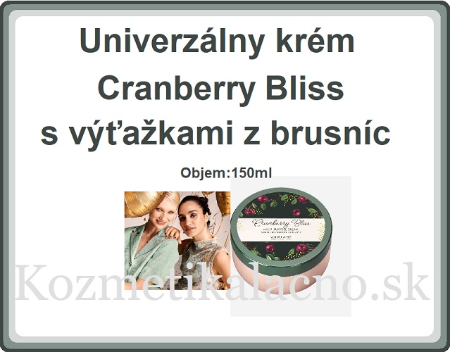 Univerzálny krém Cranberry Bliss s výťažkami z brusníc