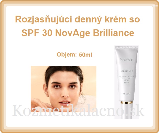 Rozjasňujúci denný krém so SPF 30 NovAge Brilliance