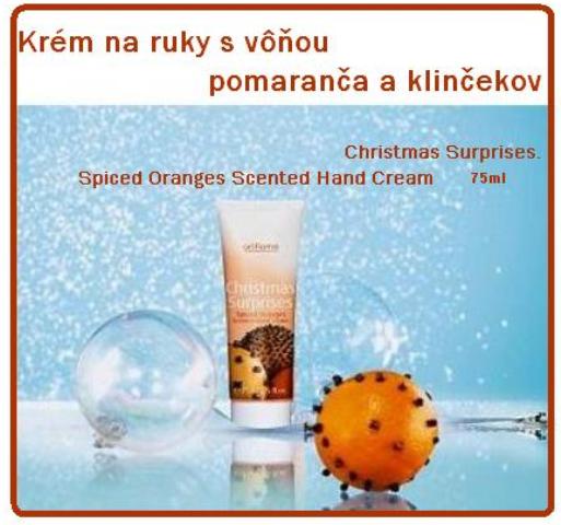 Krém na ruky s vôňou pomaranča a klinčekov.