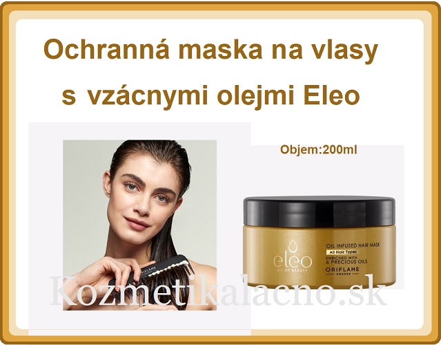 Ochranná maska na vlasy s vzácnymi olejmi Eleo