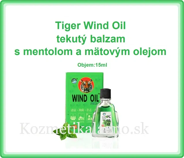 Tiger Wind Oil tekutý balzam s mentolom a mätovým olejom