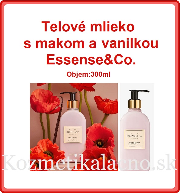Telové mlieko s makom a vanilkou Essense&Co.