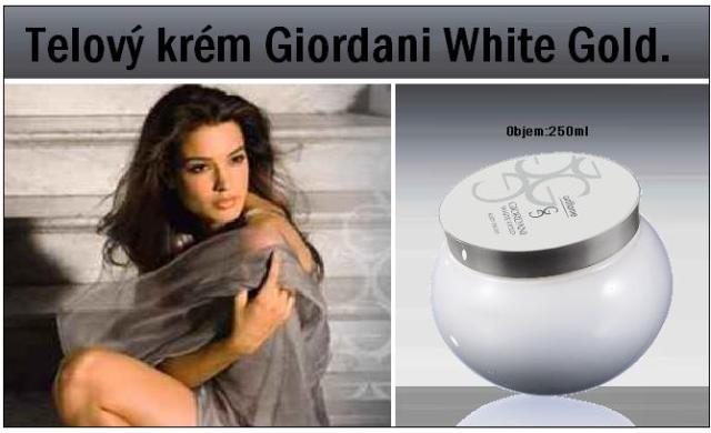 Telový krém Giordani White Gold.