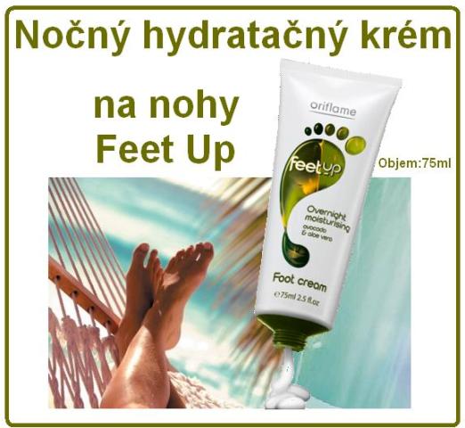 Nočný hydratačný krém na nohy Feet Up Confort.