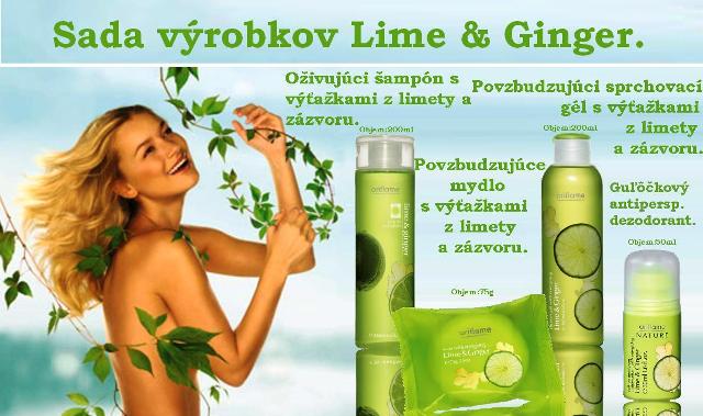 Sada výrobkov Lime & Ginger.