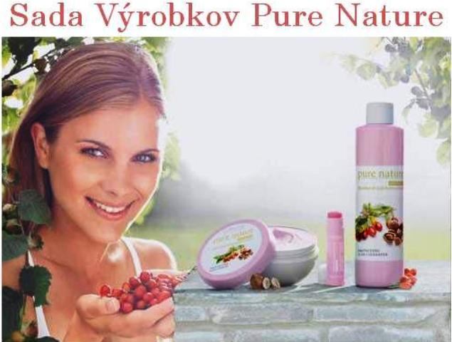 Sada výrobkov Pure Nature.