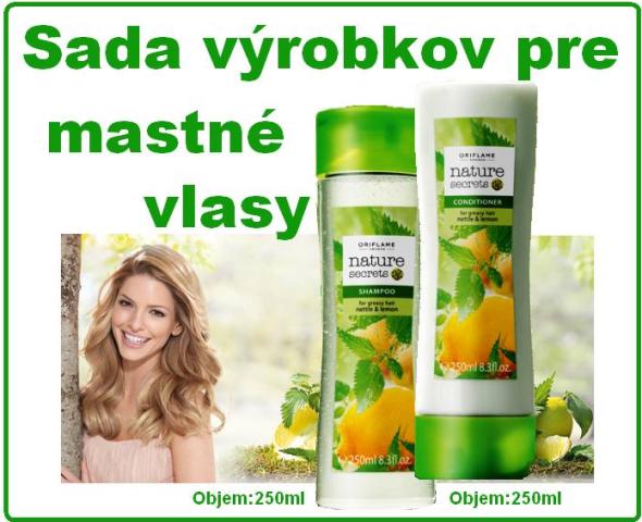 Sada výrobkov pre mastné vlasy