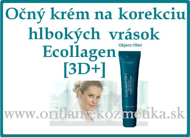 Očný krém na korekciu hlbokých vrások Ecollagen 3D