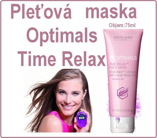 Pleťová maska Time Relax Optimals.