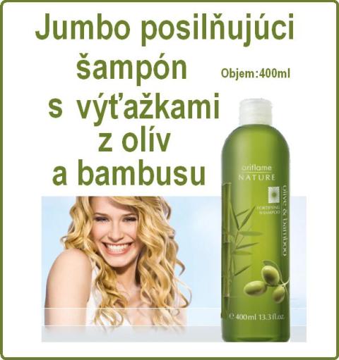 Jumbo posilňujúci šampón s výťažkami z olív a bamb