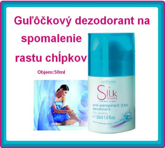 Guľôčkový dezodorant na spomalenie rastu chĺpkov Silk Beauty