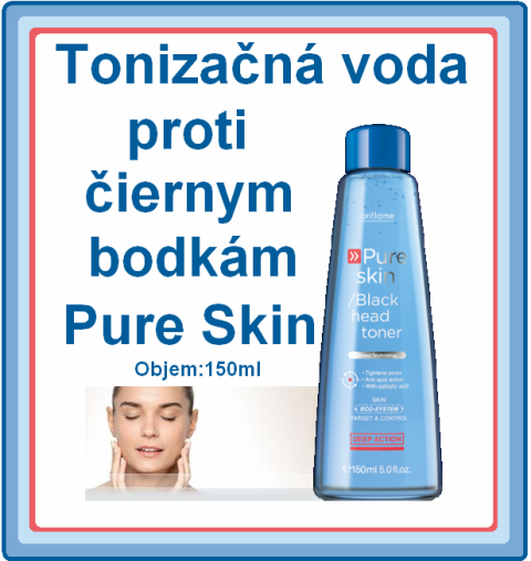 Tonizačná voda proti čiernym bodkám Pure Skin