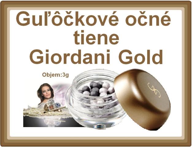 Guľôčkové očné tiene Giordani Gold