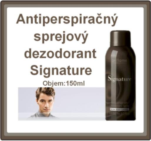 Antiperspiračný sprejový dezodorant Signature
