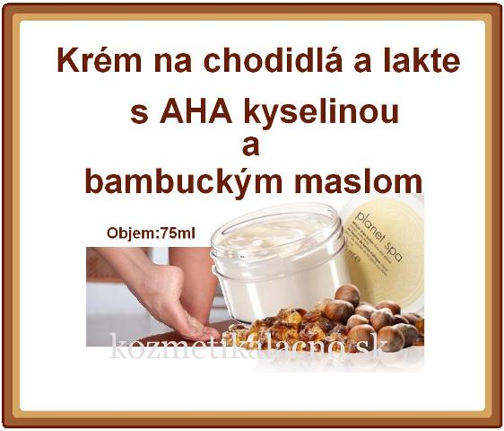 Krém na chodidlá a lakte s AHA kyselinou a bambuckým maslom