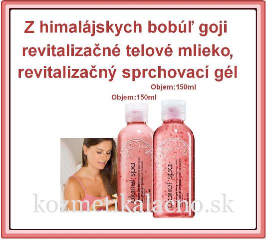 Z himalájskych bobúľ goji revit. telové mlieko, revit. sprchovací gél
