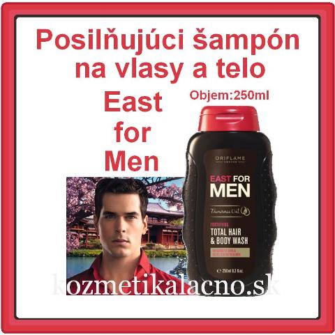 Posilňujúci šampón na vlasy a telo East for Men