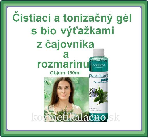 Čistiaci a tonizačný gél s bio výťažkami z čajovníka a rozmarínu
