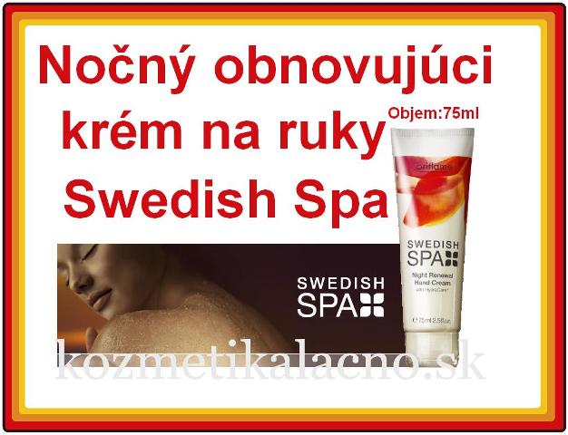 Nočný obnovujúci krém na ruky Swedish Spa