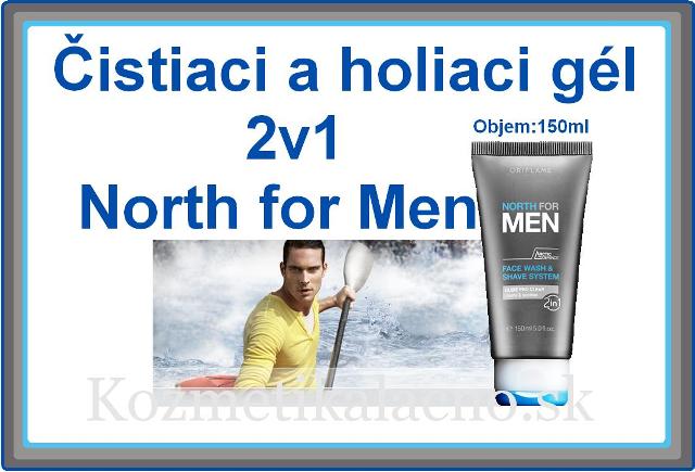 Čistiaci a holiaci gél 2v1 North for Men