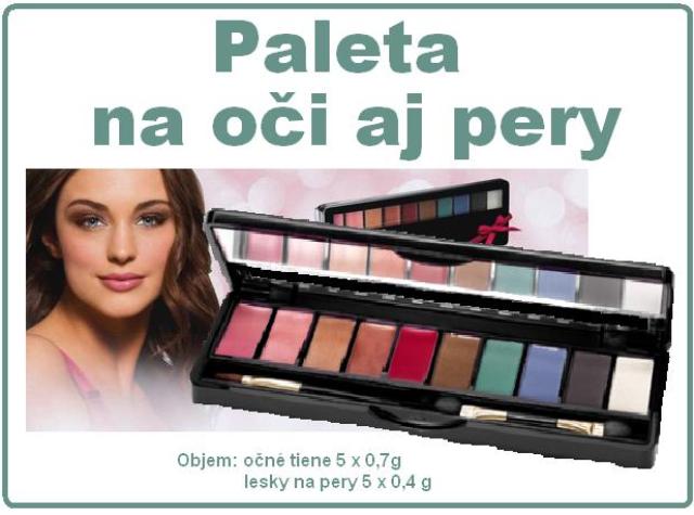 Paleta na oči aj pery.