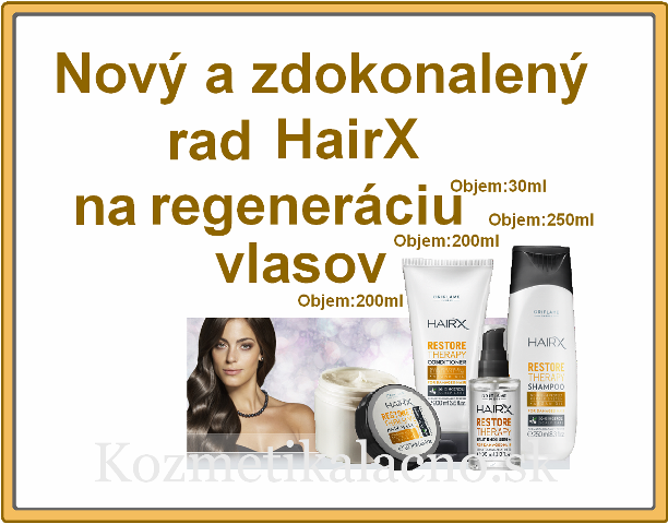 Nový a zdokonalený rad HairX na regeneráciu vlasov