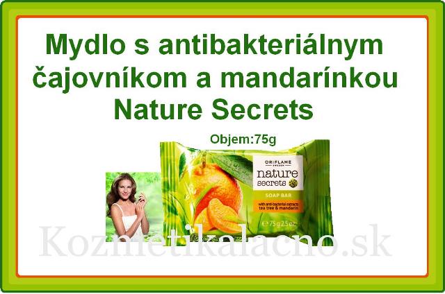 Mydlo s antibakteriálnym čajovníkom a mandarínkou Nature Secrets