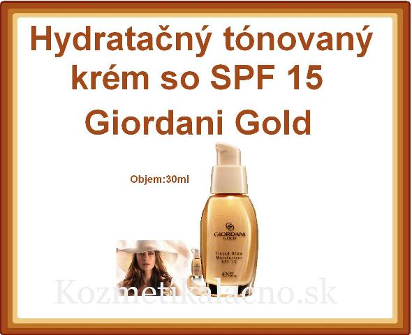 Hydratačný tónovaný krém so SPF 15 Giordani Gold