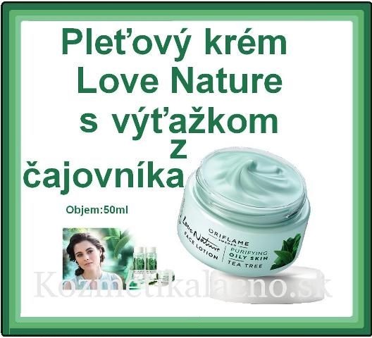 Pleťový krém Love Nature s výťažkom z čajovníka